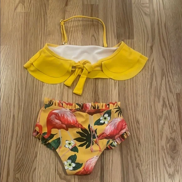 Yellow Ruffle Bikini Set - Picture 2 of 4